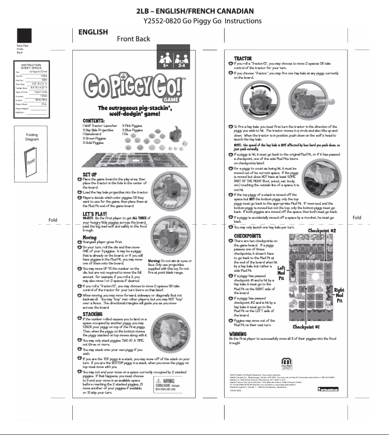 Page 1 of the manual User Manual Mattel Y2552