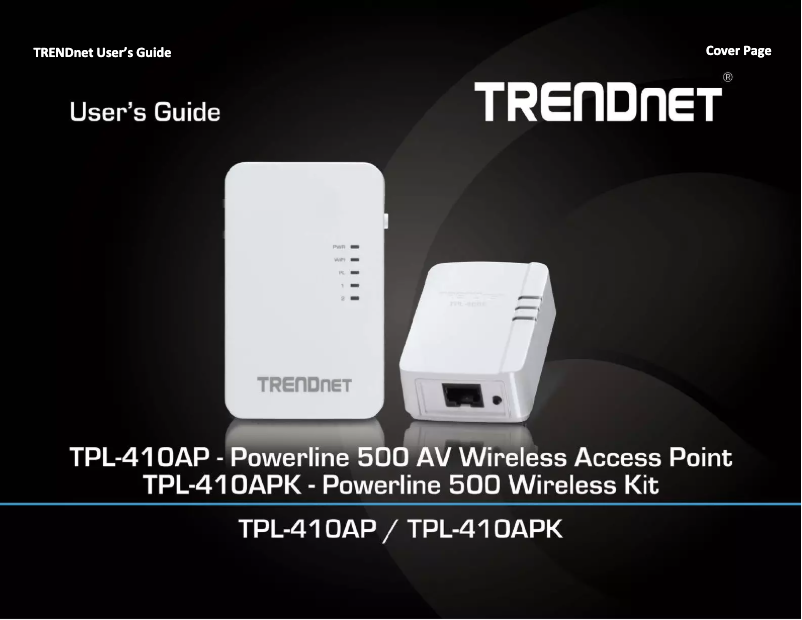 First page image of the manual for TPL-410APK