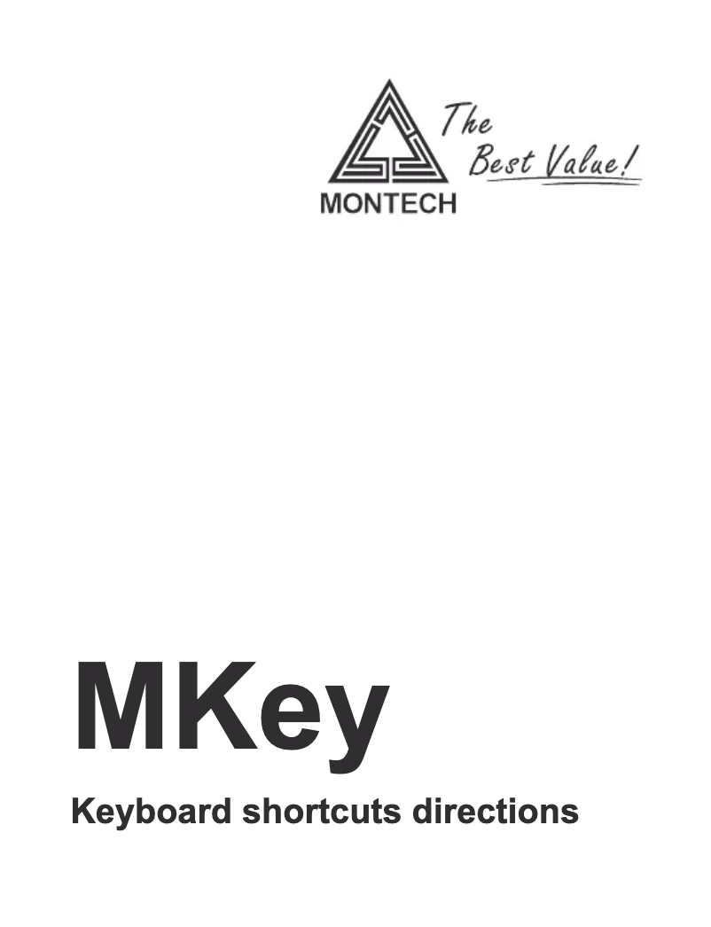 Page 1 of the manual User Manual Montech MKey