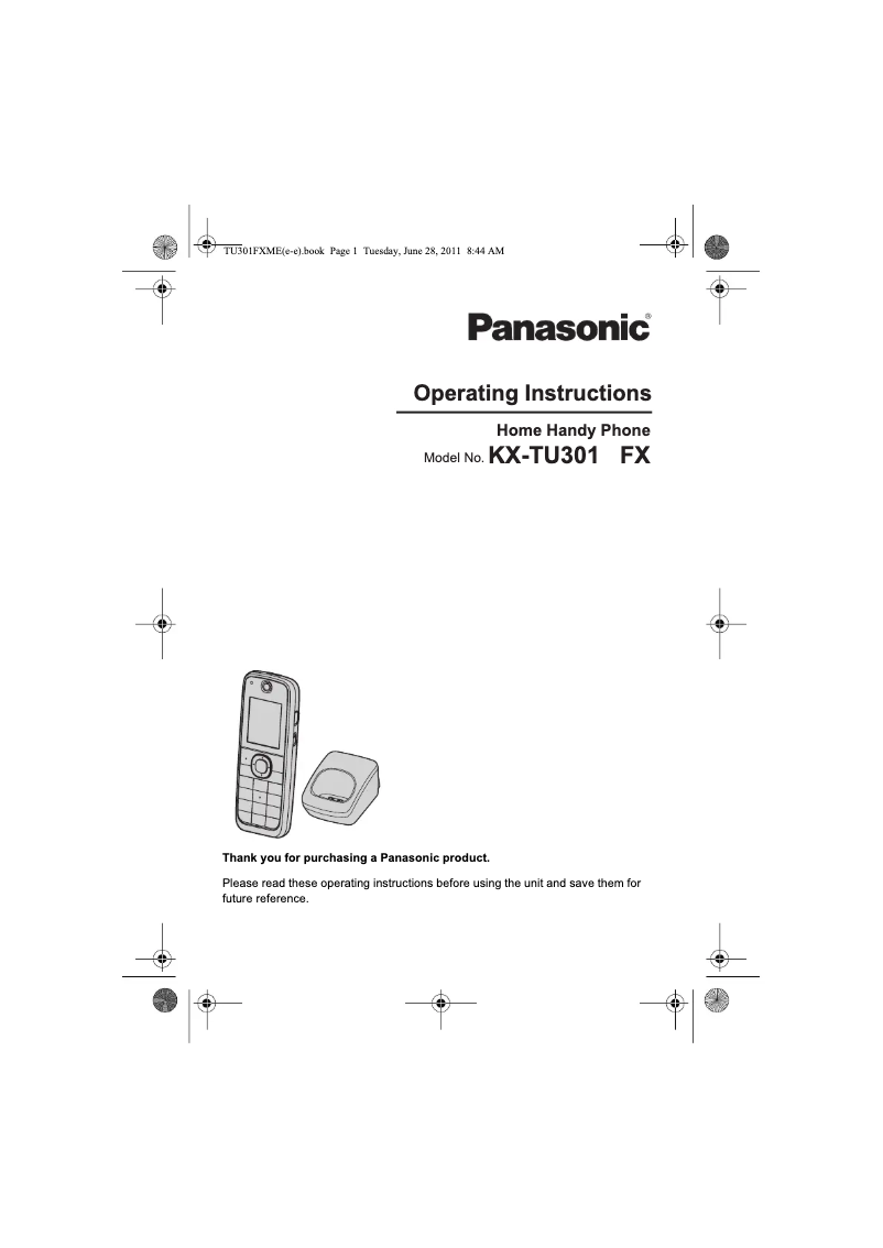 Page 1 of the manual User Manual Panasonic KX-TU301FXME