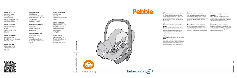 Page 1 of the manual User Manual Bebe Confort Pebble
