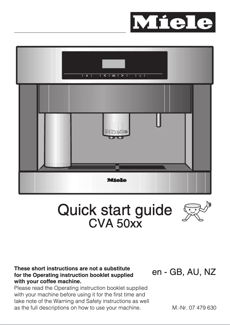 First page image of the manual for CVA 5068
