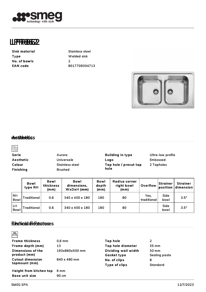 First page image of the manual for LPR862