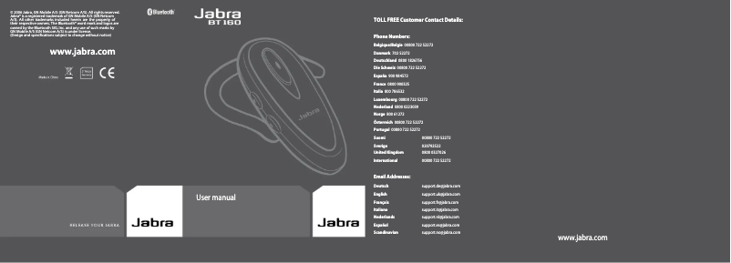 Page 1 of the manual User Manual Jabra BT-160