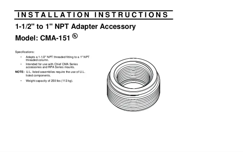 First page image of the manual for CMA151