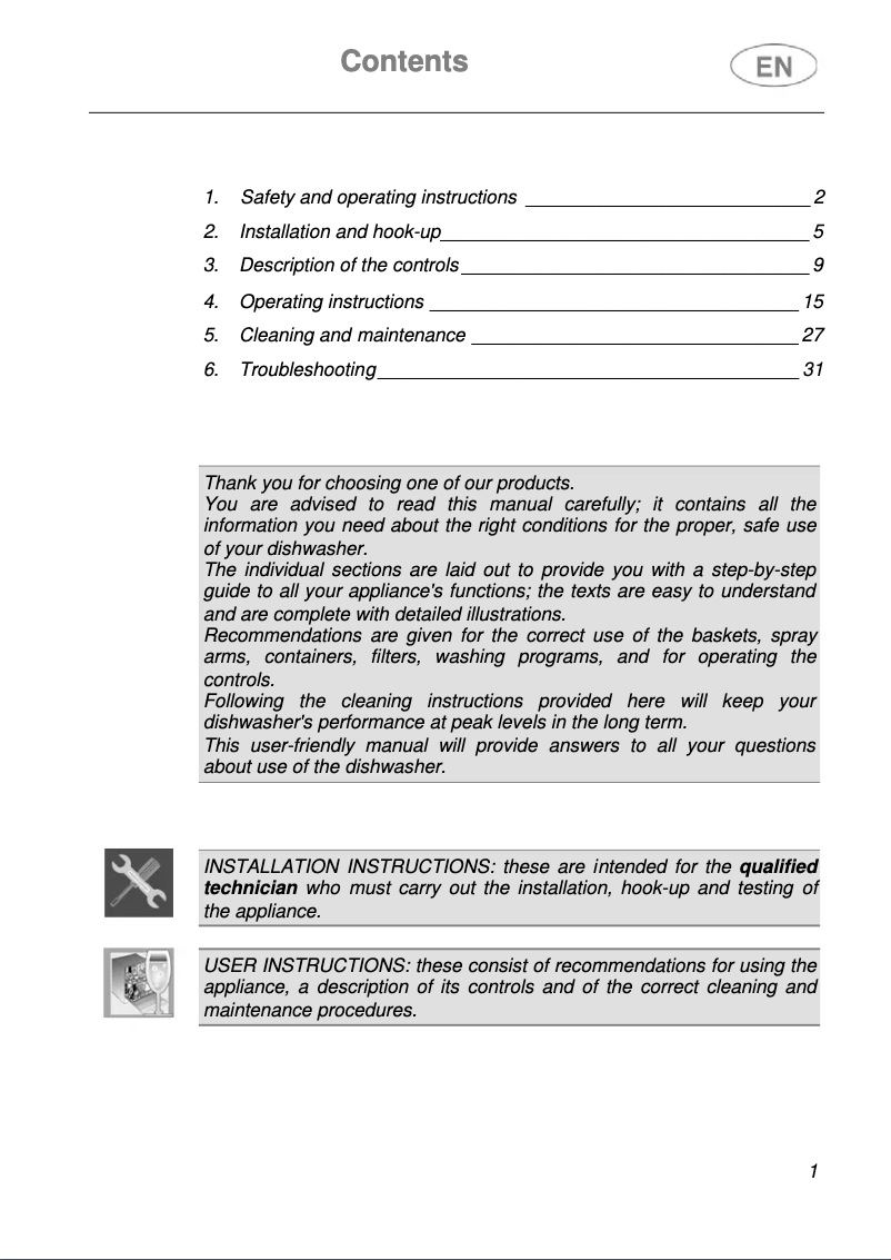 Page 1 of the manual User Manual Gorenje GV62224