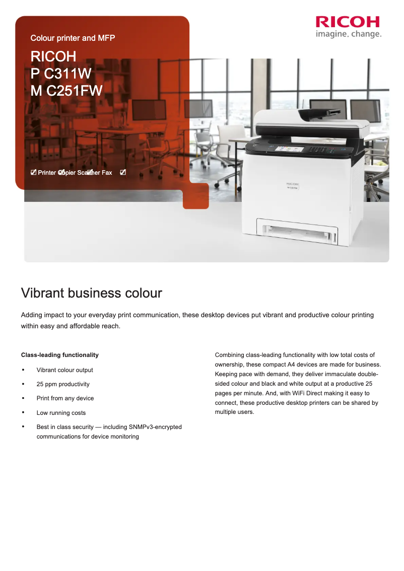 First page image of the manual for M C251FW