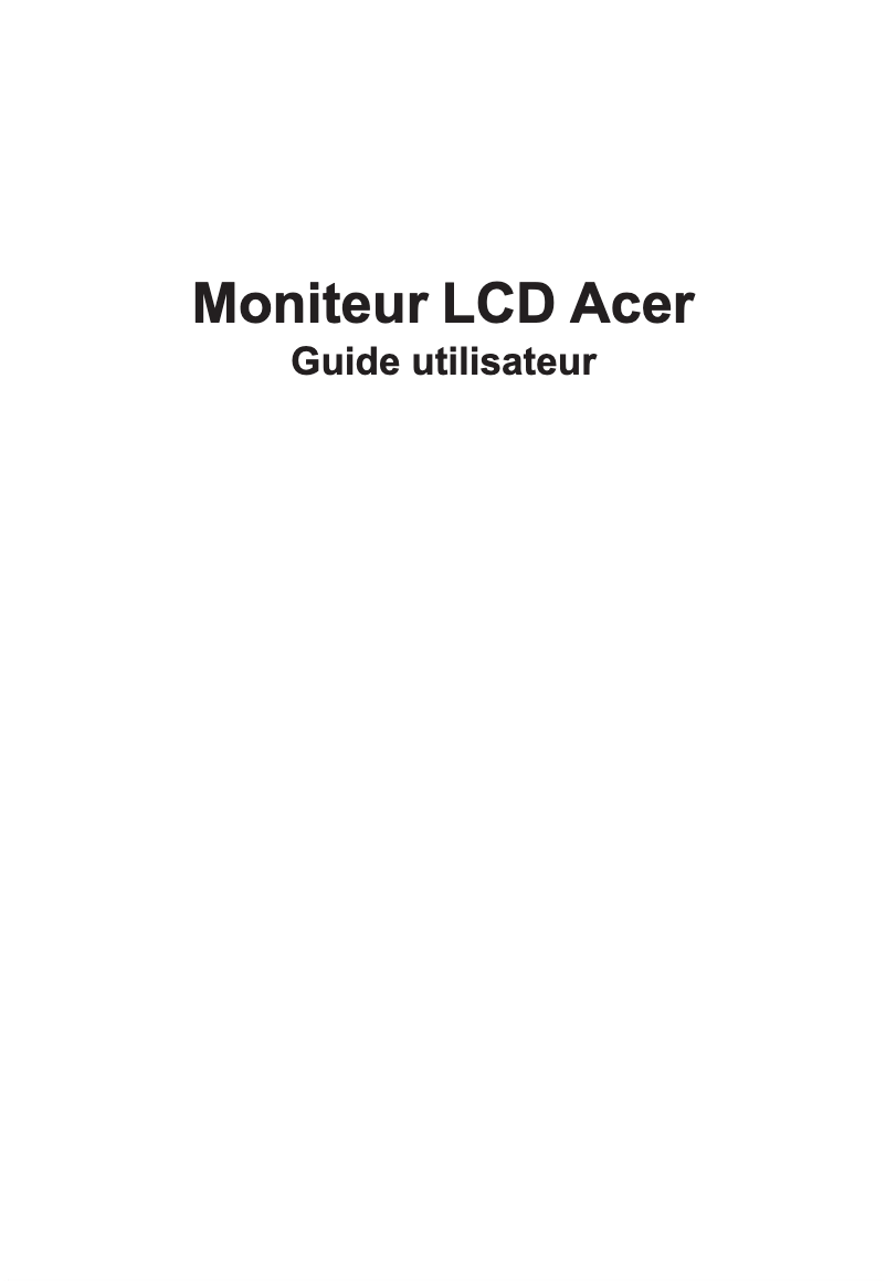 Page 1 of the manual User Manual Acer SB222Q