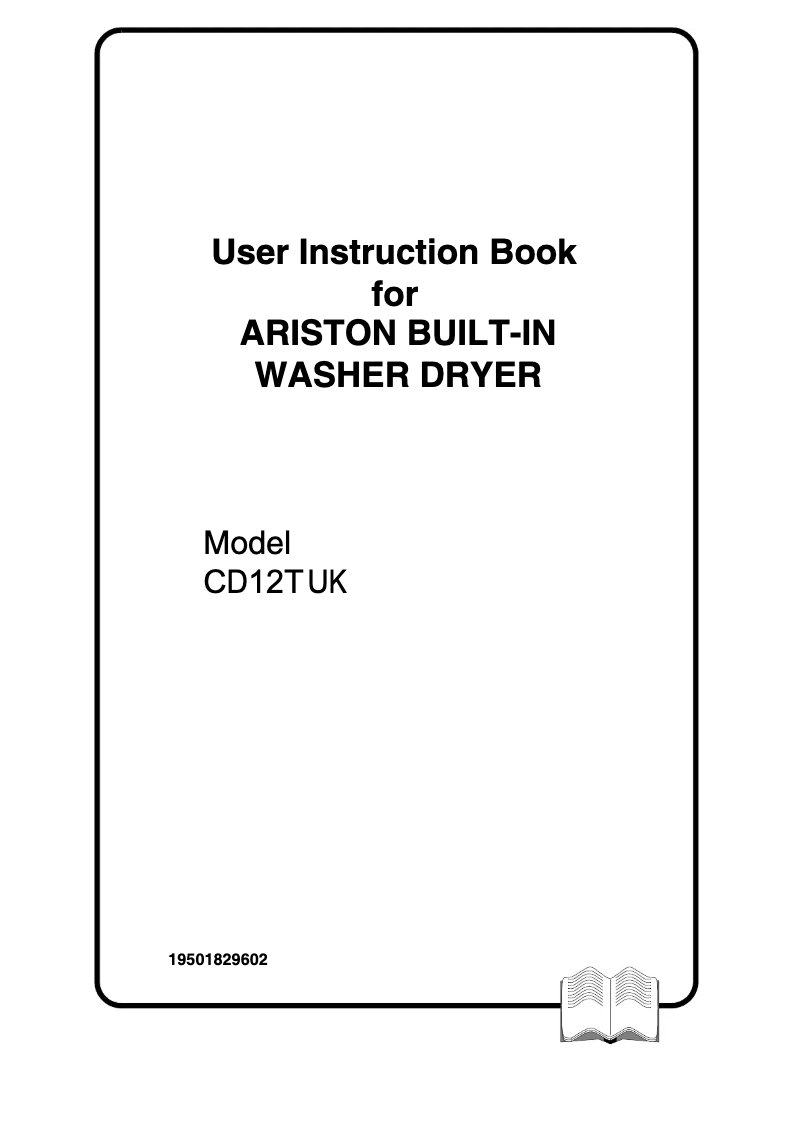 Page 1 of the manual User Manual Ariston Thermo CD12T