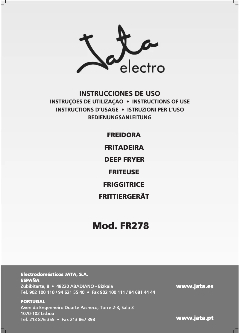 First page image of the manual for FR278