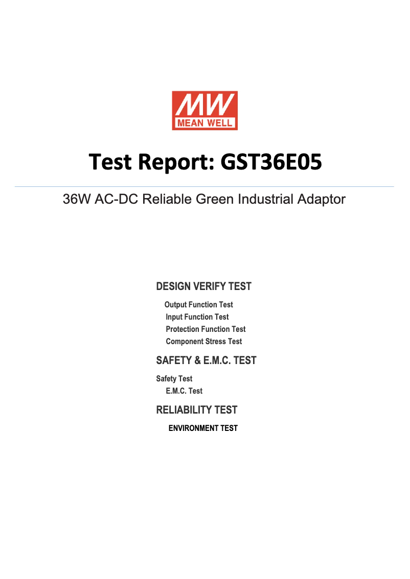 First page image of the manual for GST36E05-P1J