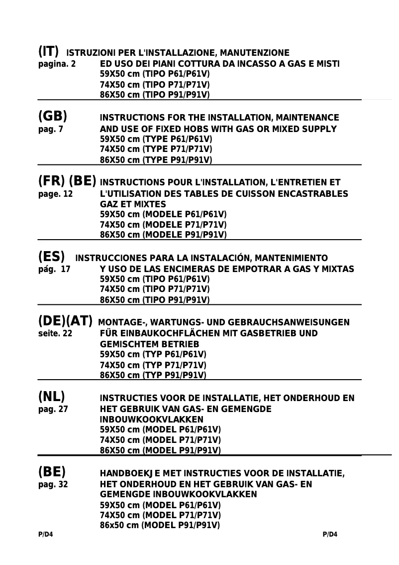 Page 1 of the manual User Manual La Germania P680 1 CN9 X