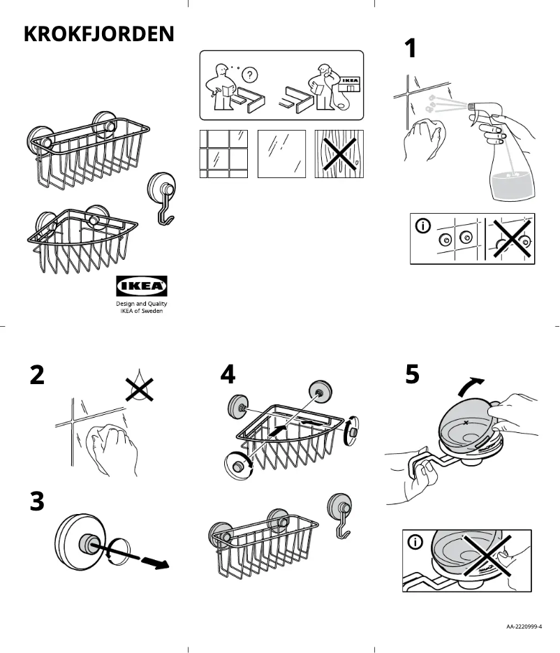 First page image of the manual for KROKFJORDEN 704.539.98