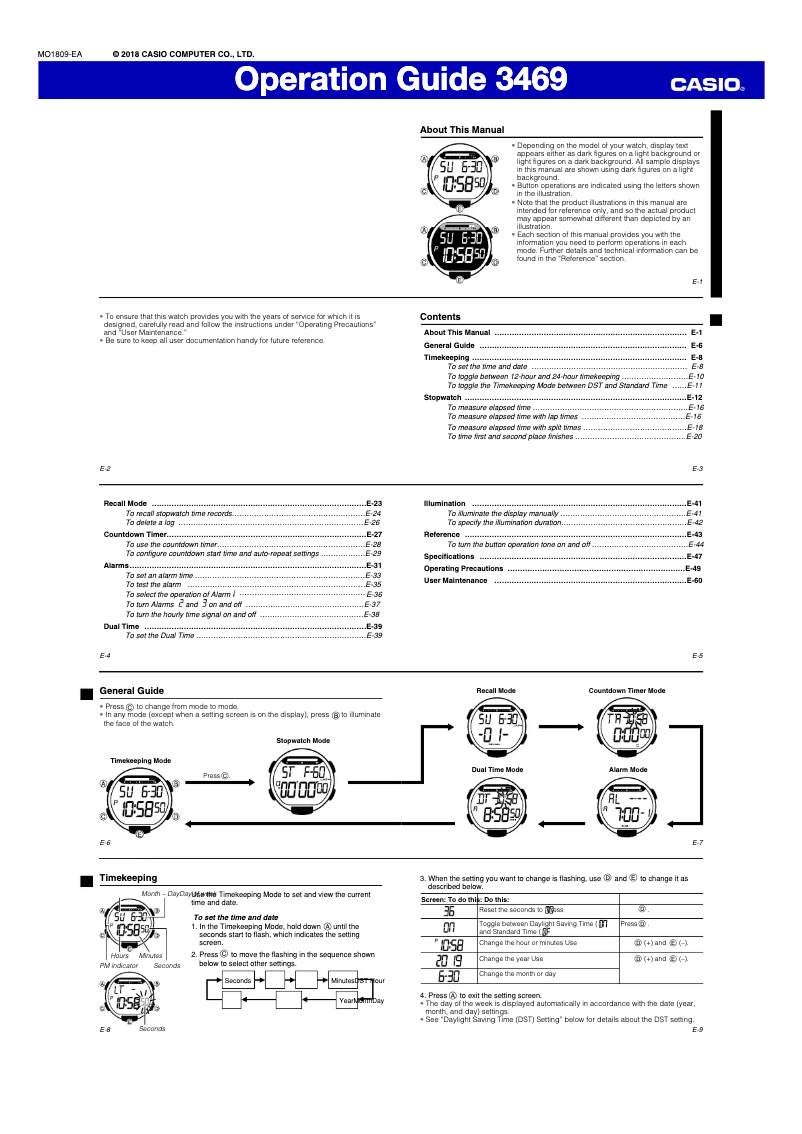First page image of the manual for Collection LWS-1000H-8AVEF
