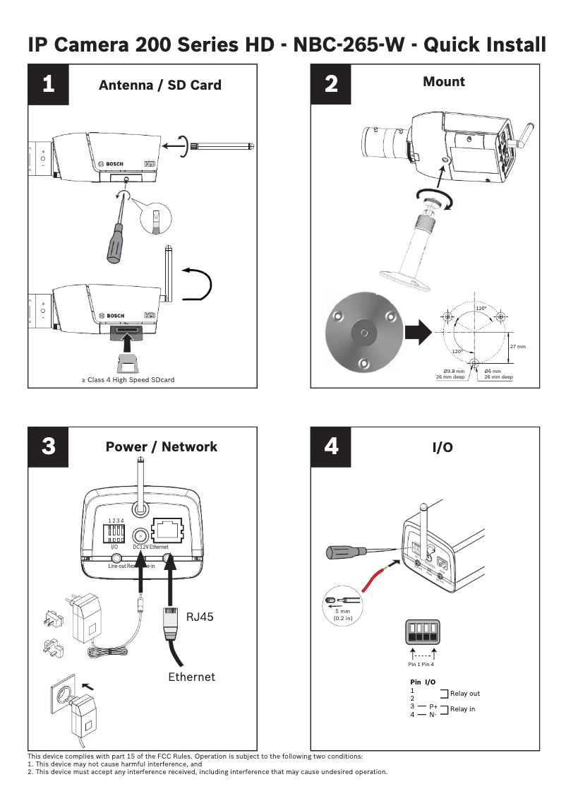 First page image of the manual for NBC-265-W