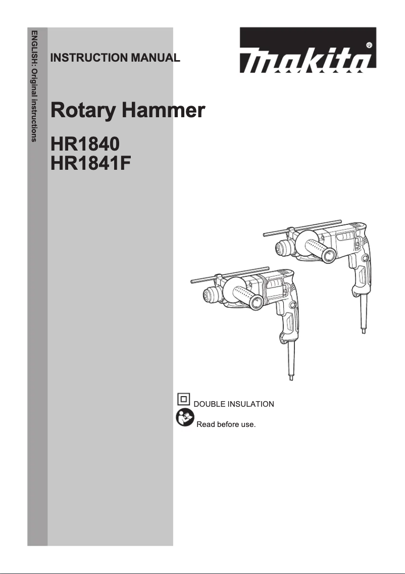 Page 1 of the manual User Manual Makita HR1840