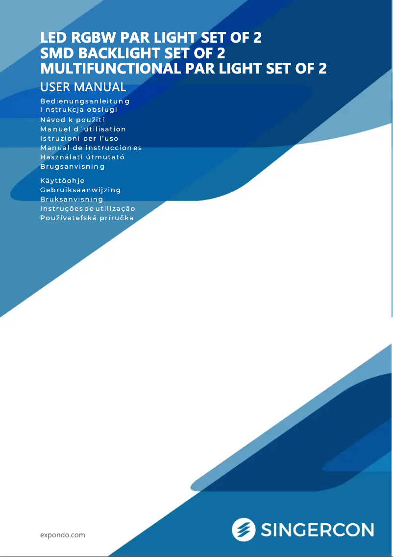 Page 1 of the manual User Manual Singercon CON.LED-105