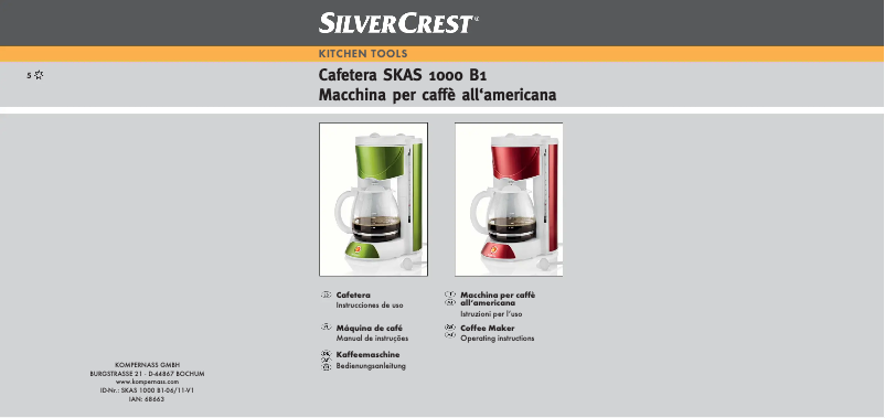 Page 1 of the manual User Manual SilverCrest SKAS 1000 B1