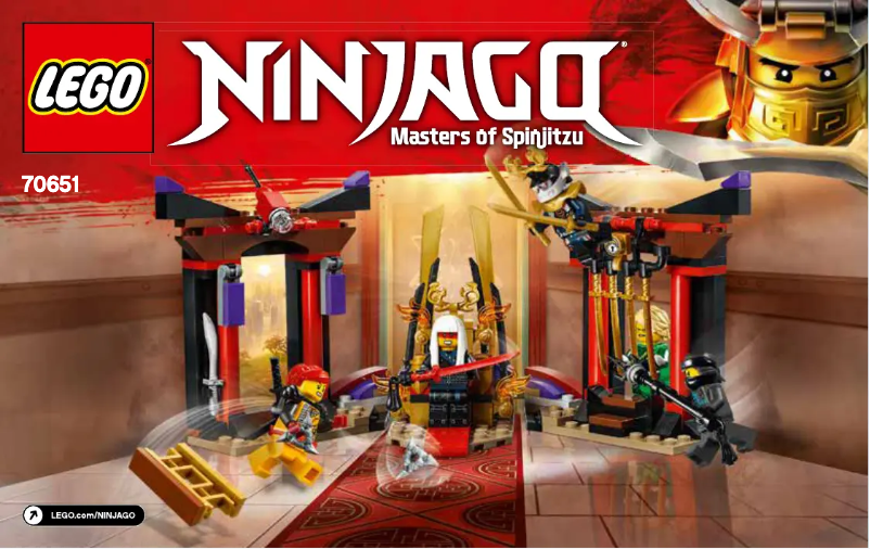 First page image of the manual for Ninjago 70651