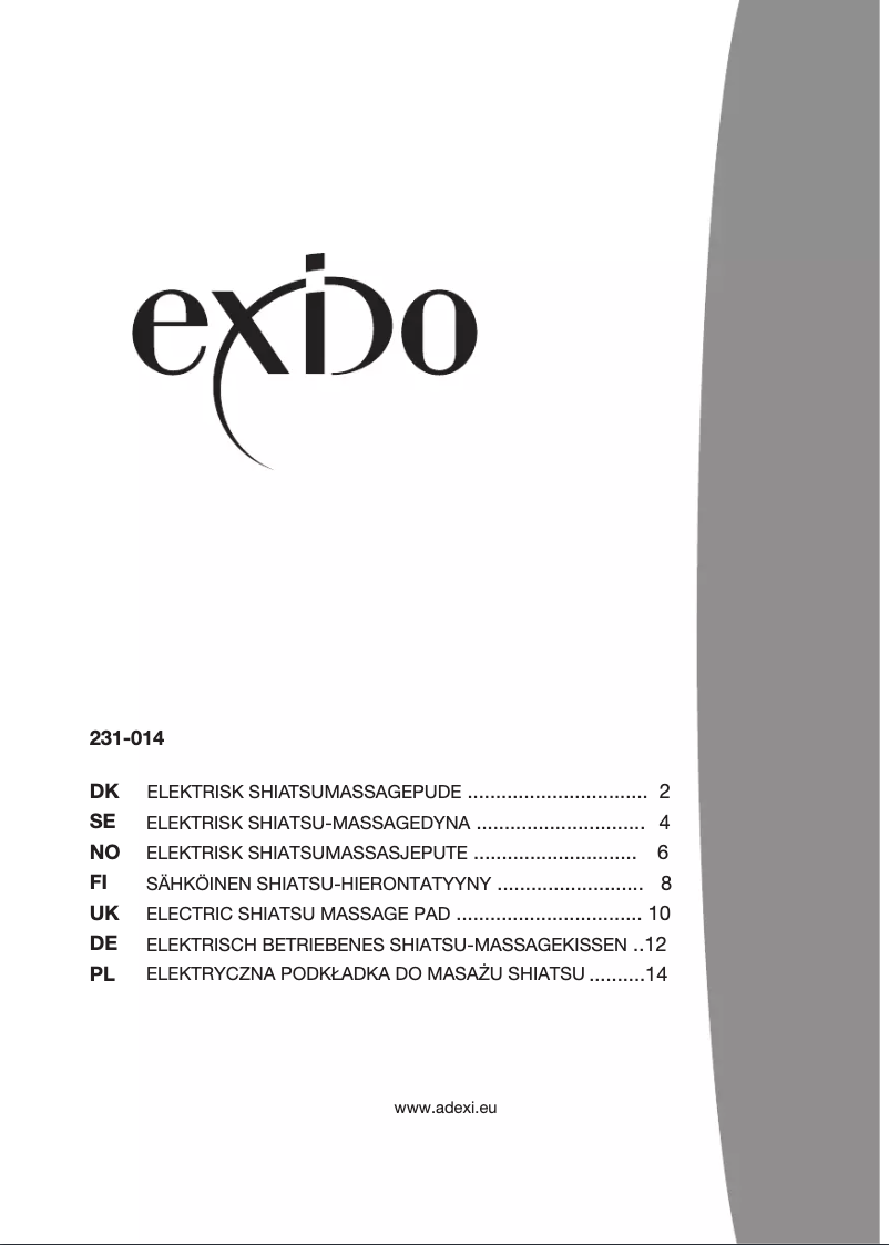 First page image of the manual for 231-014