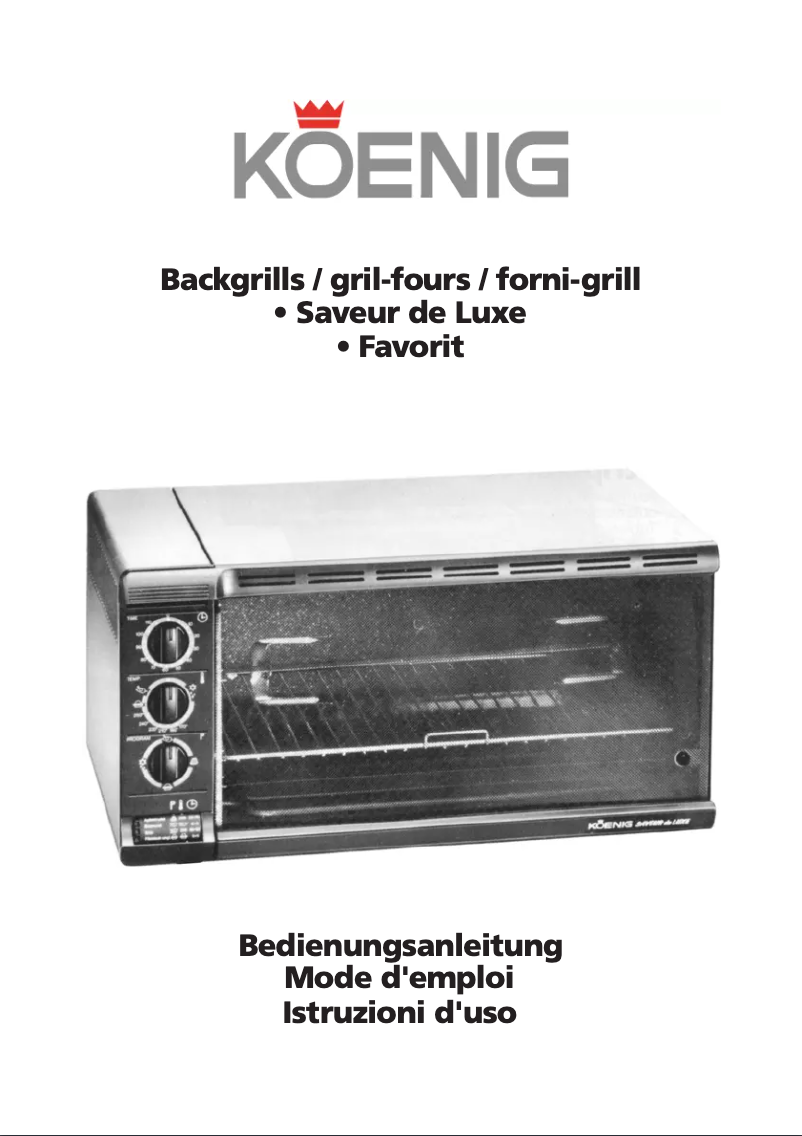 Page 1 de la notice Manuel utilisateur Koenig B00901