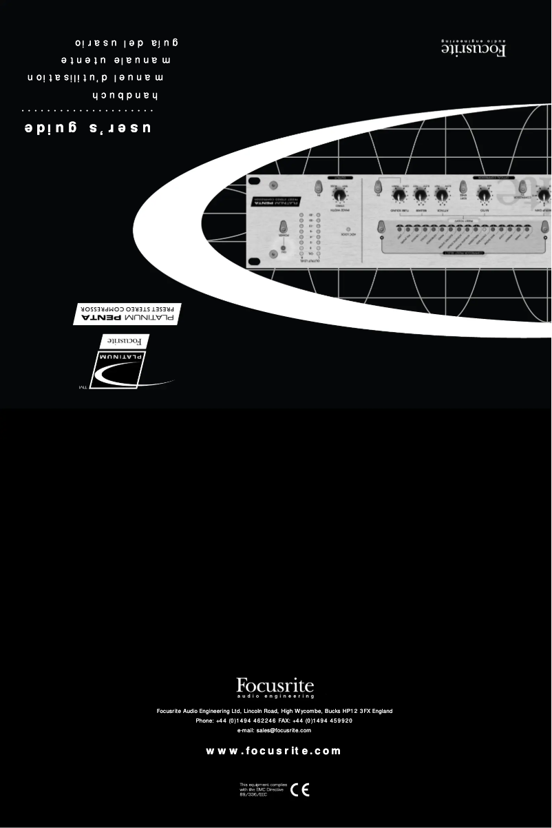 Image de la première page du manuel de l'appareil Platinum Penta