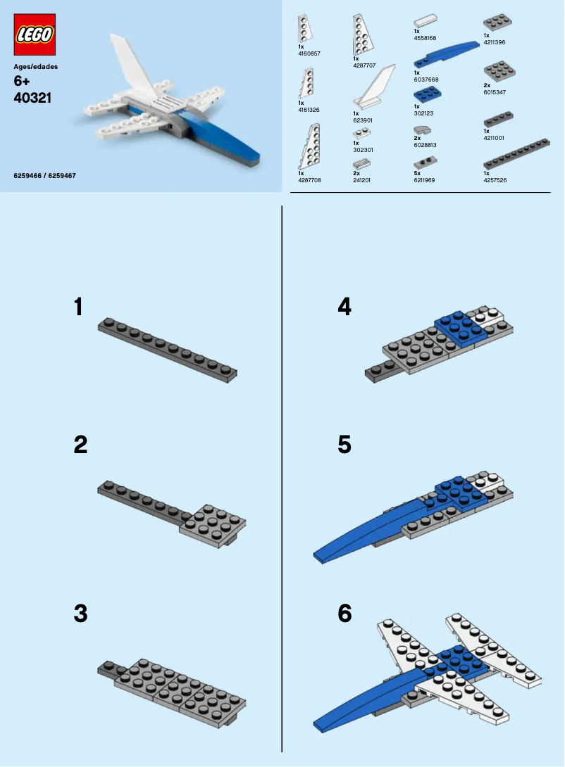 Page 1 of the manual User Manual Lego MMB Jet Fighter 40321