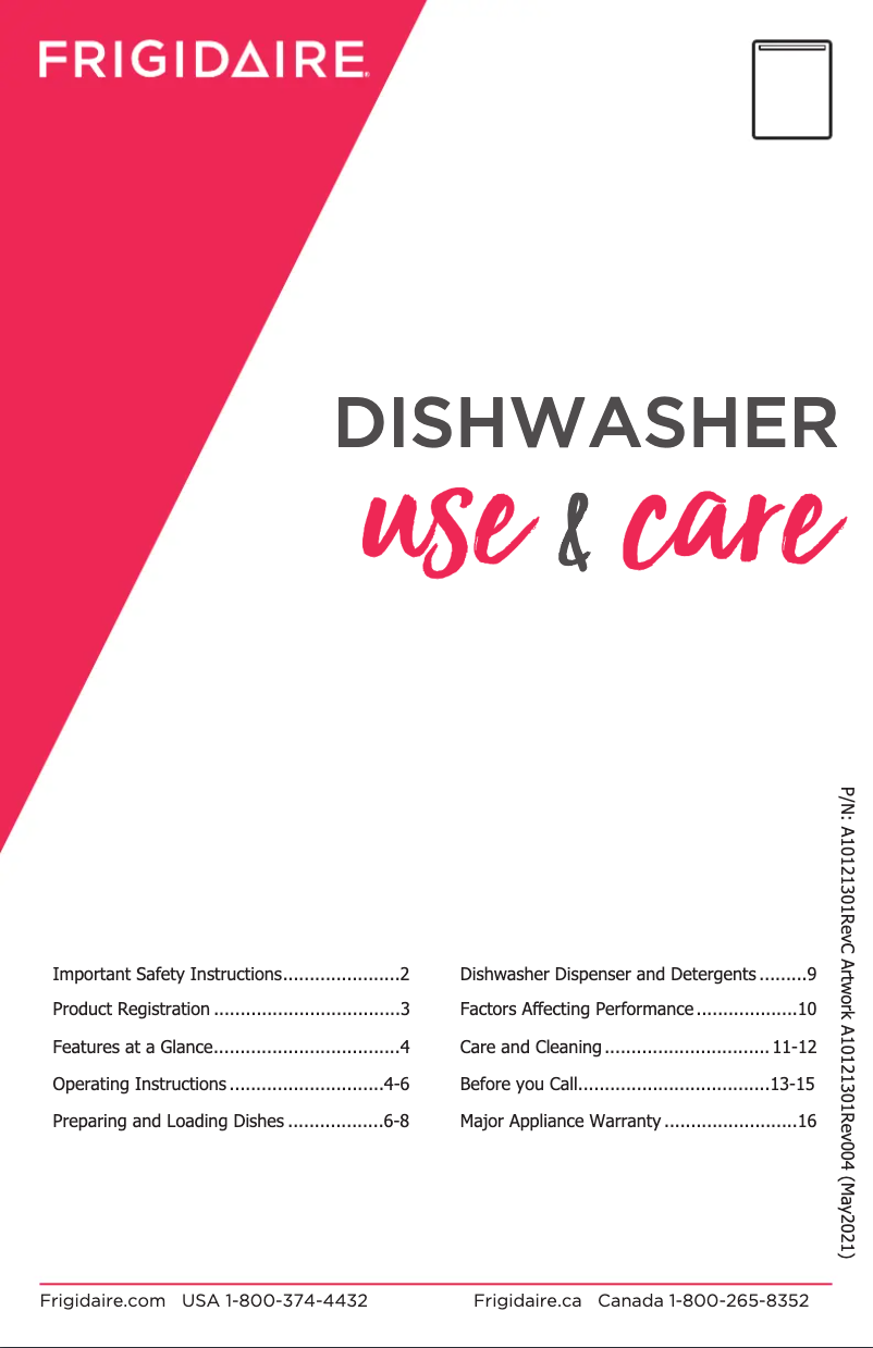 First page image of the manual for FFID2426TB