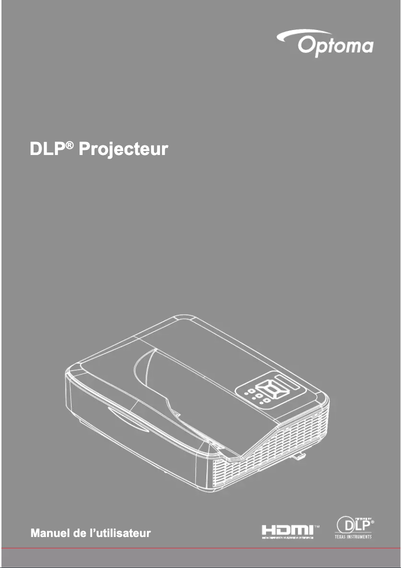 Page 1 of the manual User Manual Optoma ZW300USTe