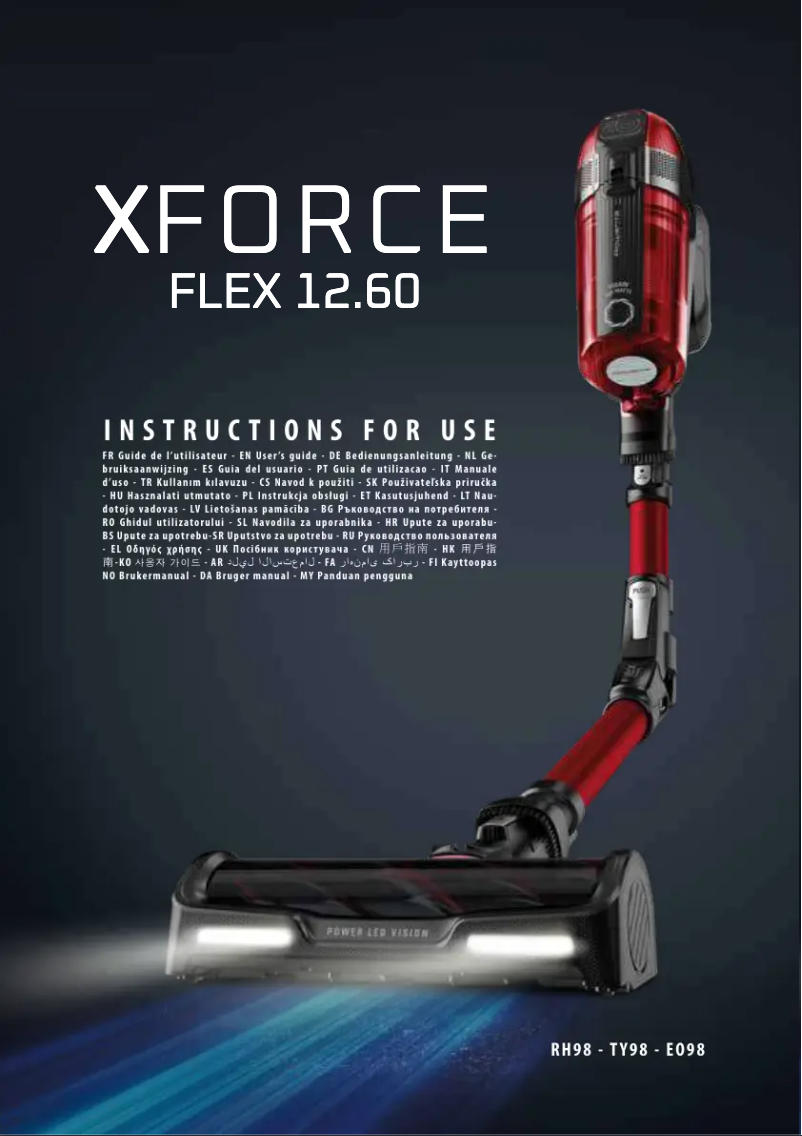 Page 1 of the manual User Manual Tefal X-Force Flex 12.60