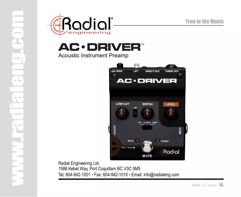 First page image of the manual for AC-Driver