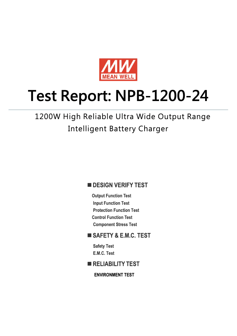 Image de la première page du manuel de l'appareil NPB-1200-24