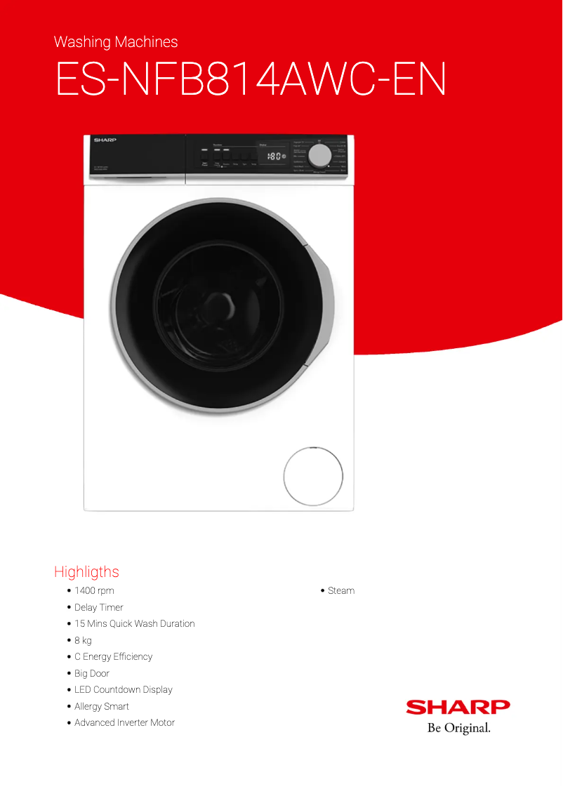 First page image of the manual for ES-NFB814AWC-EN