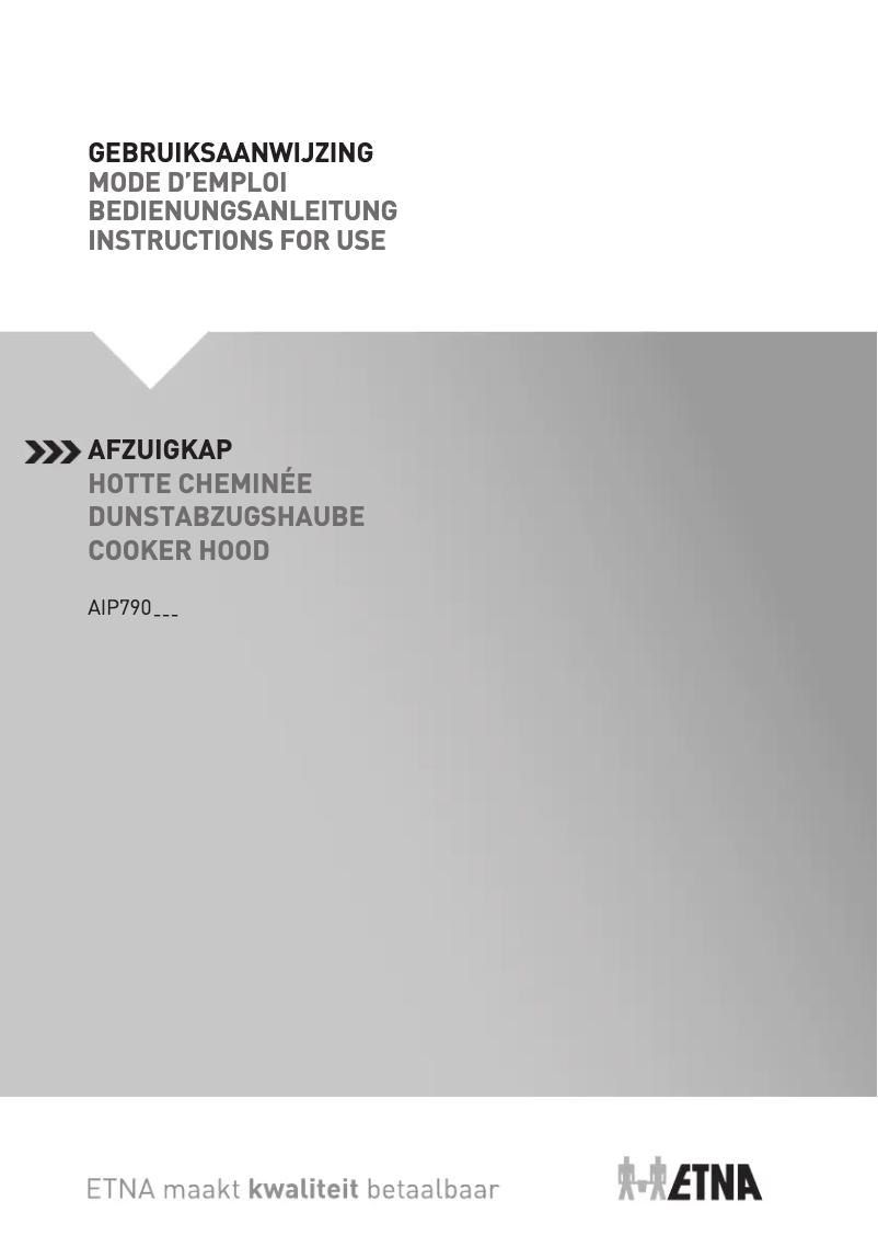 First page image of the manual for AIP790CWIT