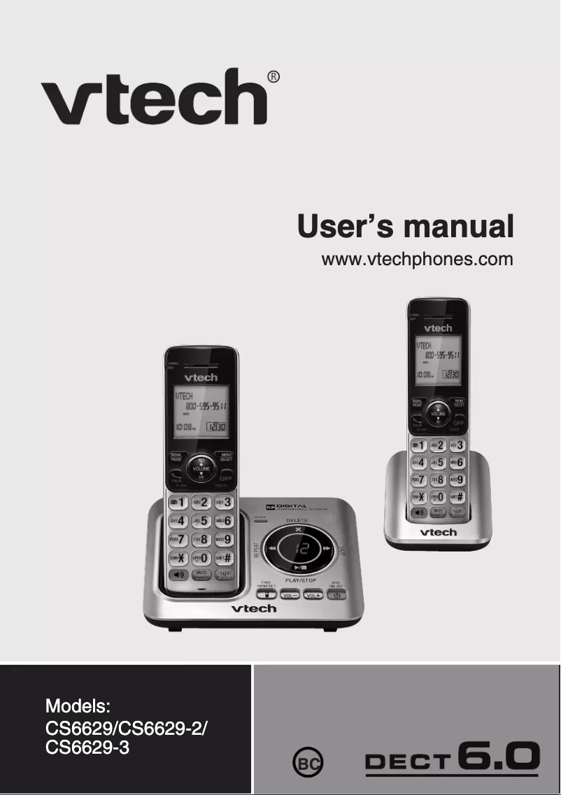 First page image of the manual for CS6629