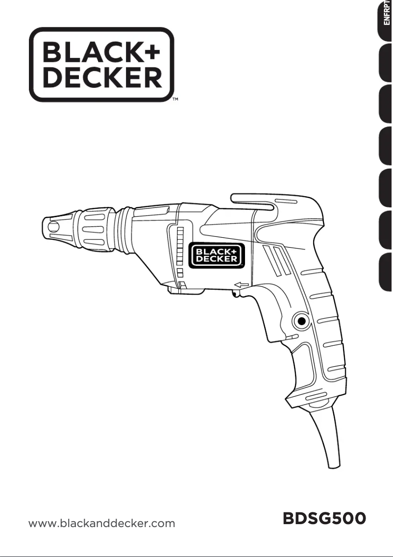 Page 1 of the manual User Manual Black & Decker BDSG500