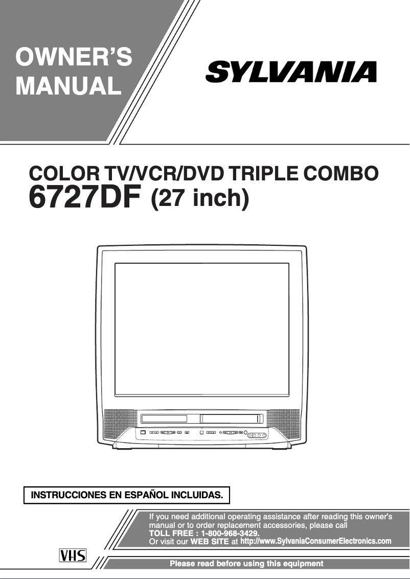 First page image of the manual for 6727DF