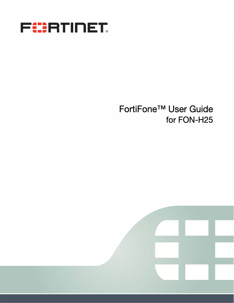 First page image of the manual for FortiFone FON-H25