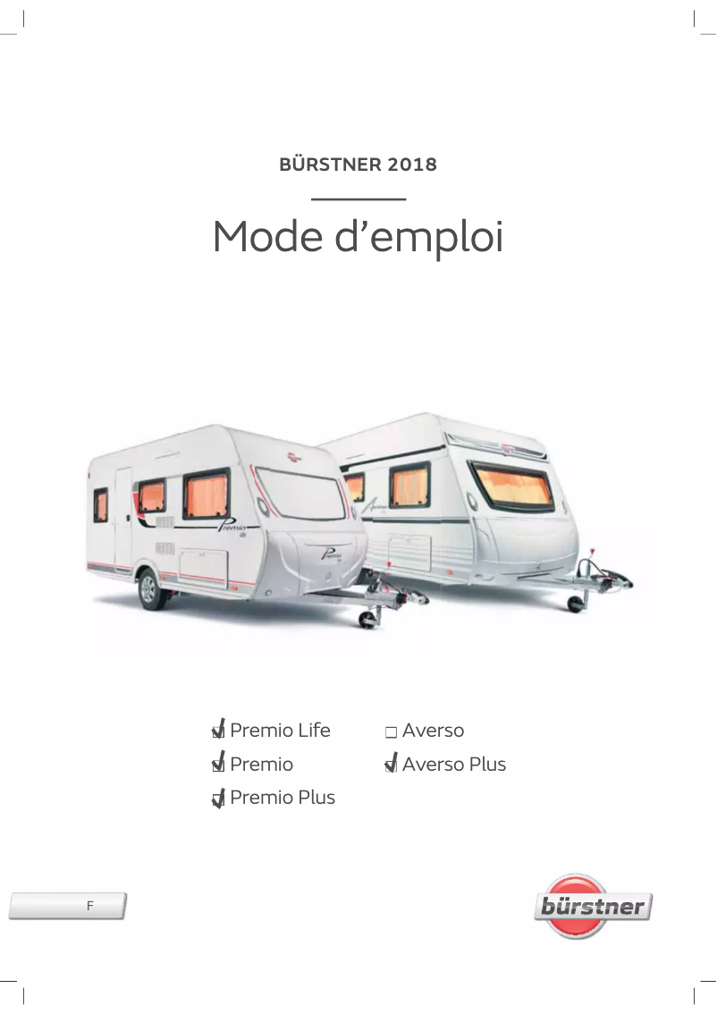 First page image of the manual for Averso Plus (2018)
