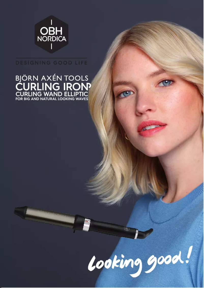 Page 1 of the manual User Manual OBH Nordica Björn Axén Curling Wand Elliptic 3118