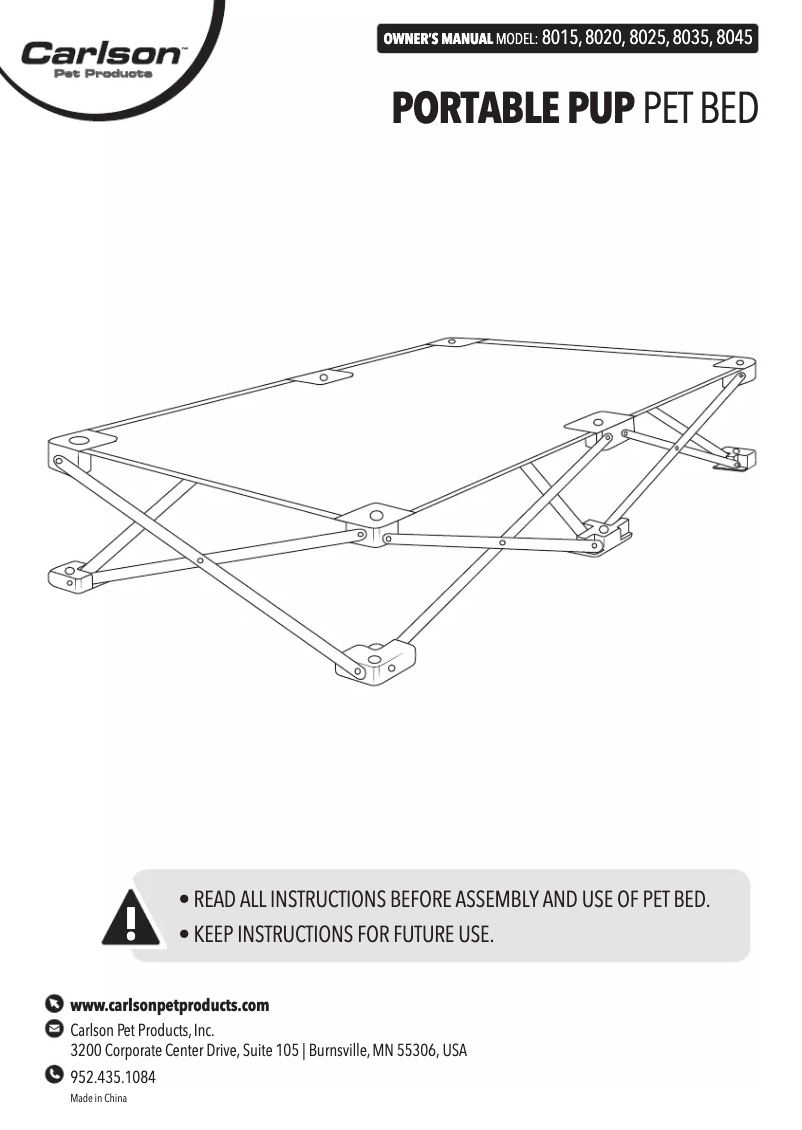 Page 1 of the manual User Manual Carlson Portable Pup 8045
