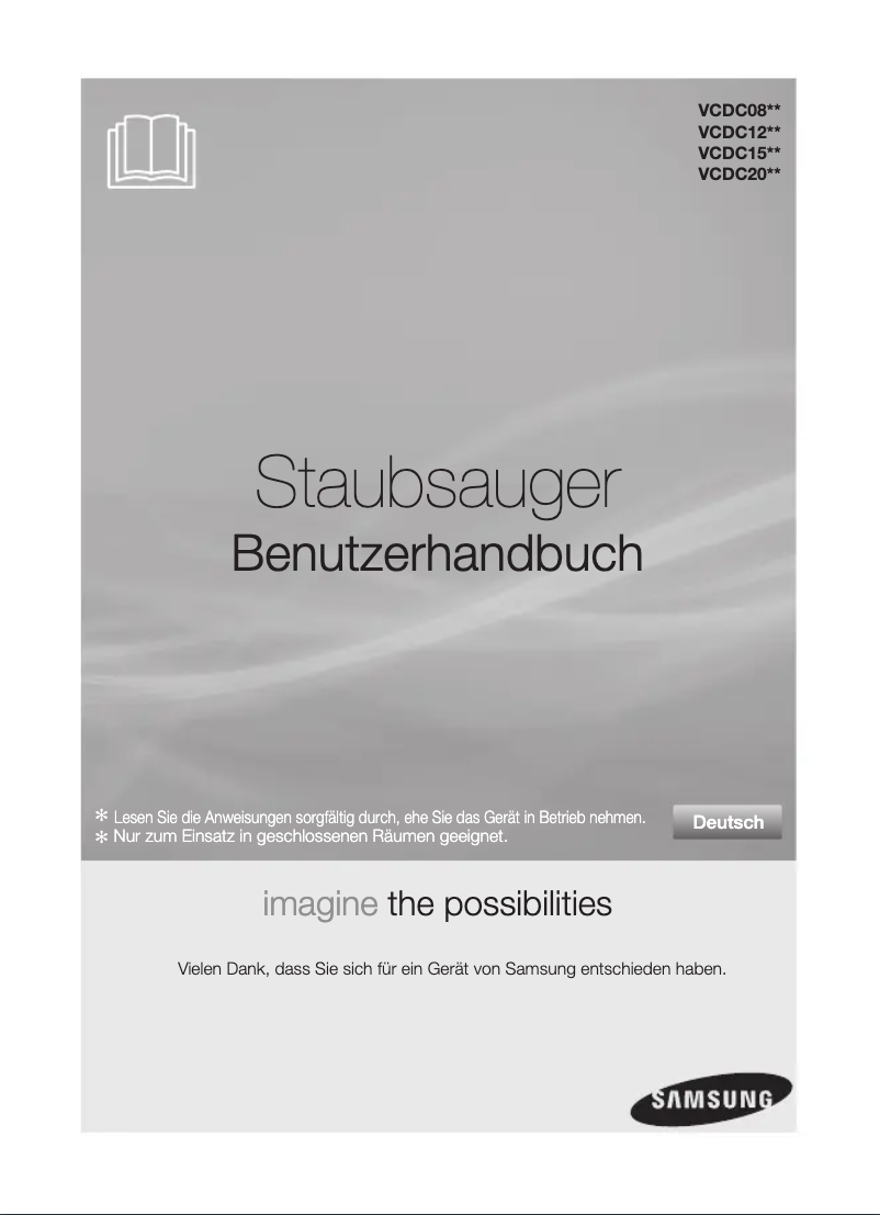 Page 1 of the manual User Manual Samsung VCDC20AV