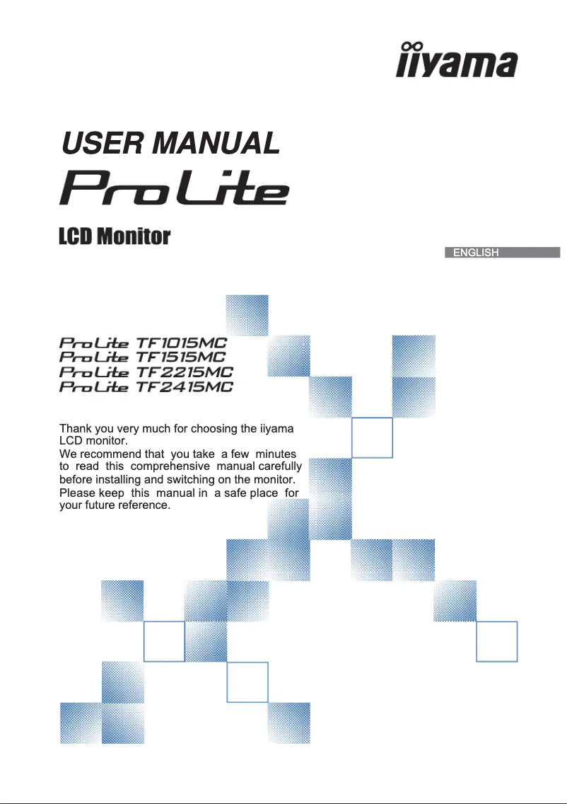 First page image of the manual for ProLite TF2415MC-B1