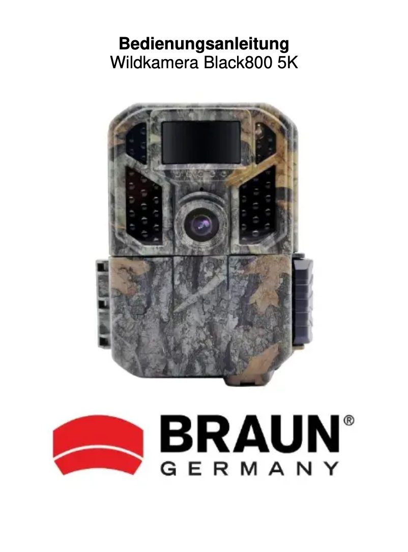 First page image of the manual for Black800 5K