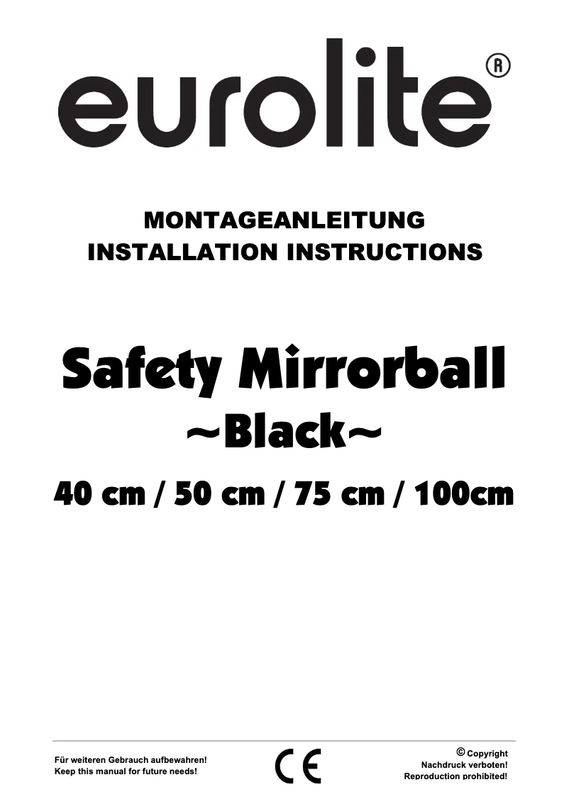 First page image of the manual for Mirrorball