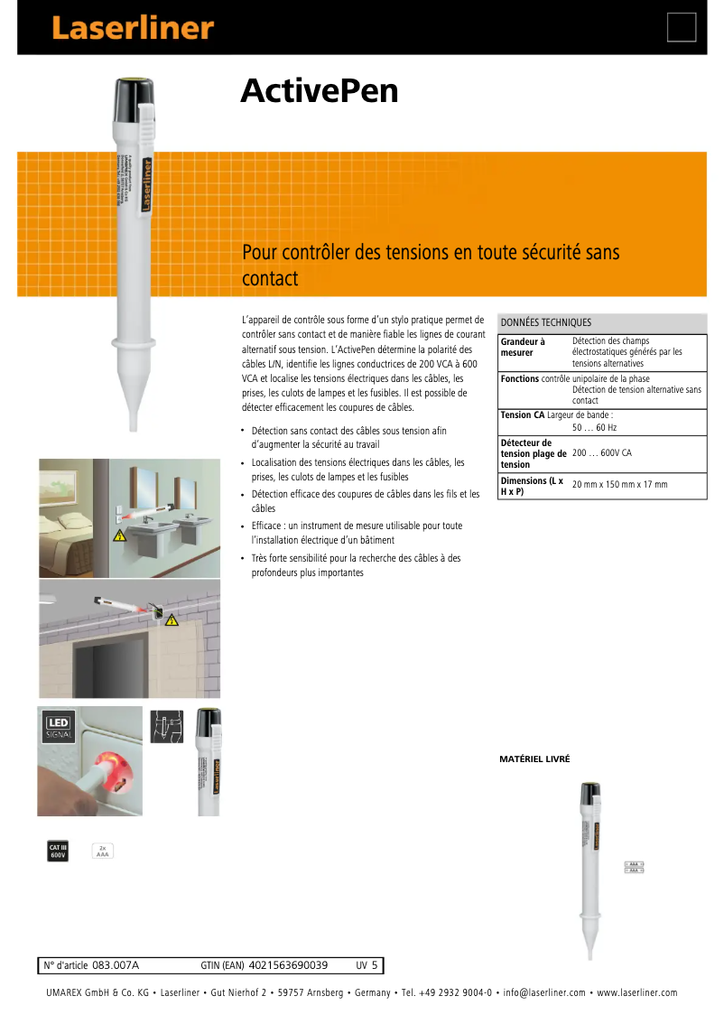 First page image of the manual for ActivePen