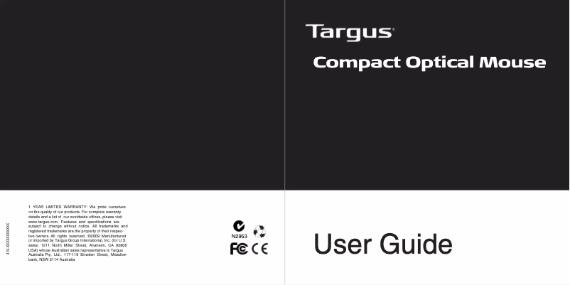 First page image of the manual for AMU75US