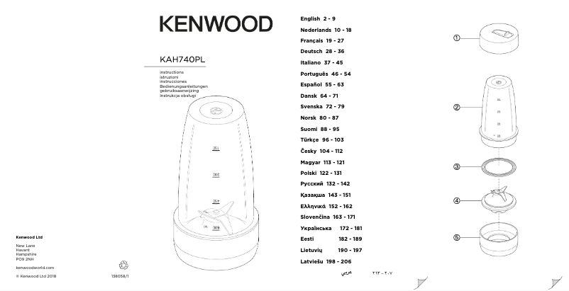 Page 1 of the manual User Manual Kenwood KAH740PL