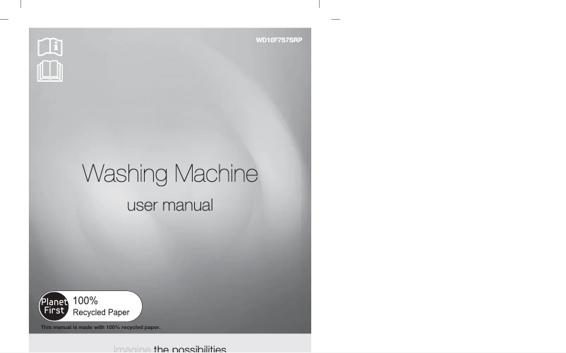 First page image of the manual for WD10F7S7SRP
