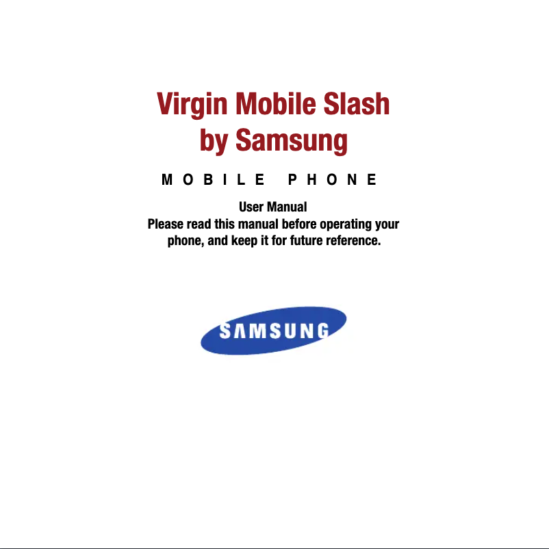 First page image of the manual for Slash